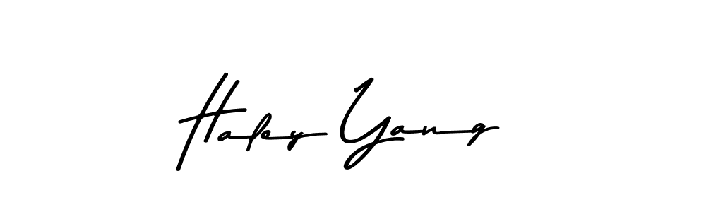 Haley Yang stylish signature style. Best Handwritten Sign (Asem Kandis PERSONAL USE) for my name. Handwritten Signature Collection Ideas for my name Haley Yang. Haley Yang signature style 9 images and pictures png