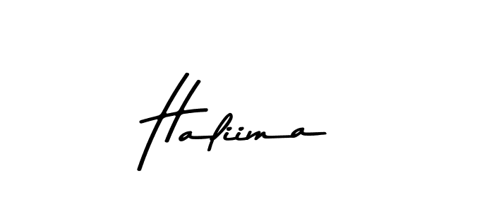 Design your own signature with our free online signature maker. With this signature software, you can create a handwritten (Asem Kandis PERSONAL USE) signature for name Haliima. Haliima signature style 9 images and pictures png