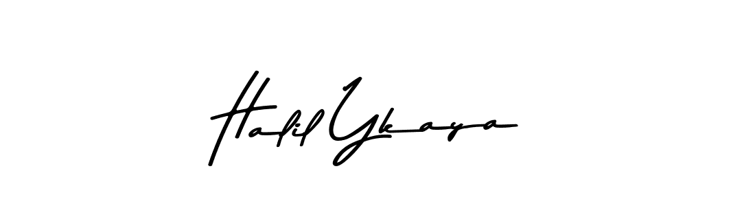 Create a beautiful signature design for name Halil Ykaya. With this signature (Asem Kandis PERSONAL USE) fonts, you can make a handwritten signature for free. Halil Ykaya signature style 9 images and pictures png