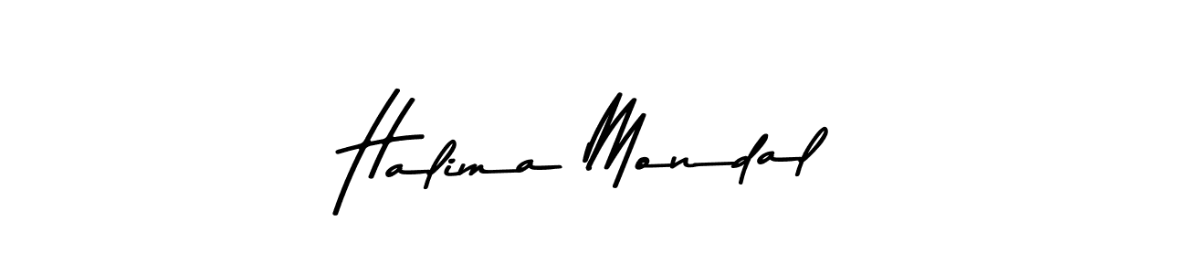 Create a beautiful signature design for name Halima Mondal. With this signature (Asem Kandis PERSONAL USE) fonts, you can make a handwritten signature for free. Halima Mondal signature style 9 images and pictures png