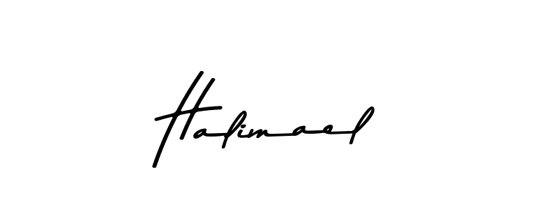 Design your own signature with our free online signature maker. With this signature software, you can create a handwritten (Asem Kandis PERSONAL USE) signature for name Halimael. Halimael signature style 9 images and pictures png