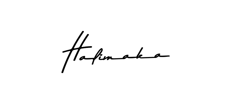 Halimaka stylish signature style. Best Handwritten Sign (Asem Kandis PERSONAL USE) for my name. Handwritten Signature Collection Ideas for my name Halimaka. Halimaka signature style 9 images and pictures png