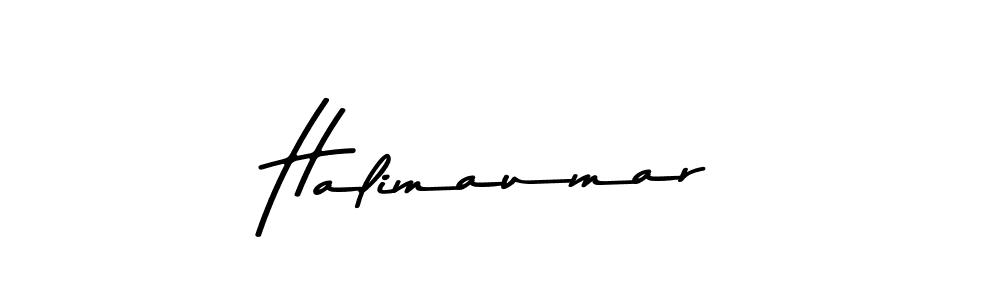 Make a beautiful signature design for name Halimaumar. With this signature (Asem Kandis PERSONAL USE) style, you can create a handwritten signature for free. Halimaumar signature style 9 images and pictures png