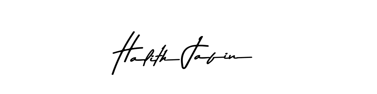 Halith Jafin stylish signature style. Best Handwritten Sign (Asem Kandis PERSONAL USE) for my name. Handwritten Signature Collection Ideas for my name Halith Jafin. Halith Jafin signature style 9 images and pictures png