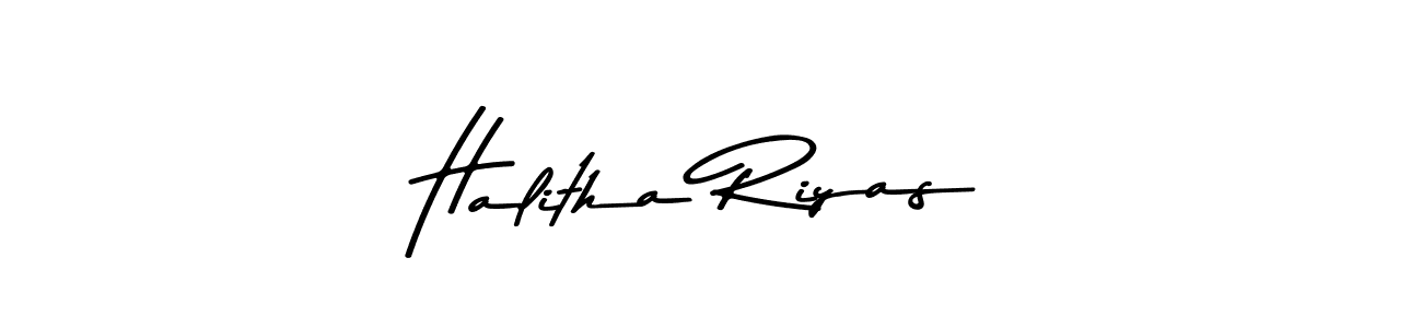 Also You can easily find your signature by using the search form. We will create Halitha Riyas name handwritten signature images for you free of cost using Asem Kandis PERSONAL USE sign style. Halitha Riyas signature style 9 images and pictures png