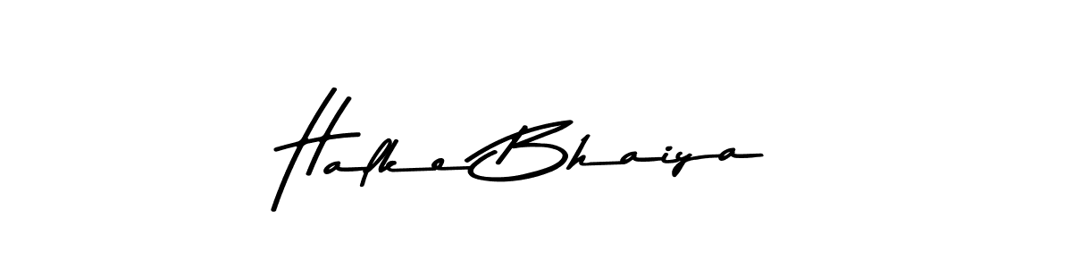 How to Draw Halke Bhaiya signature style? Asem Kandis PERSONAL USE is a latest design signature styles for name Halke Bhaiya. Halke Bhaiya signature style 9 images and pictures png