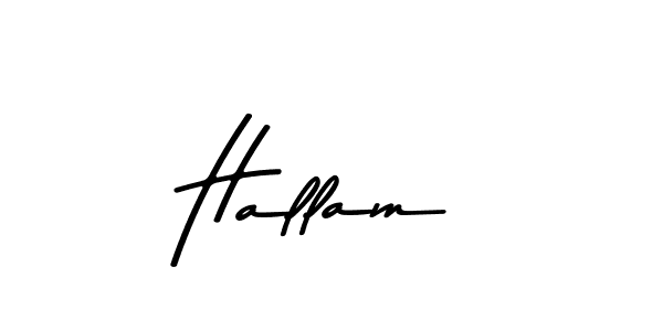 Create a beautiful signature design for name Hallam. With this signature (Asem Kandis PERSONAL USE) fonts, you can make a handwritten signature for free. Hallam signature style 9 images and pictures png