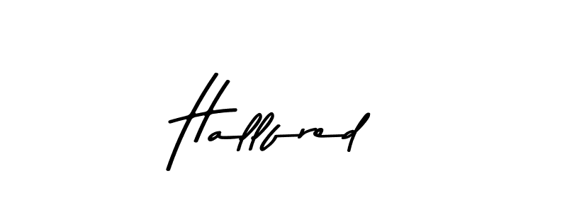 Use a signature maker to create a handwritten signature online. With this signature software, you can design (Asem Kandis PERSONAL USE) your own signature for name Hallfred. Hallfred signature style 9 images and pictures png