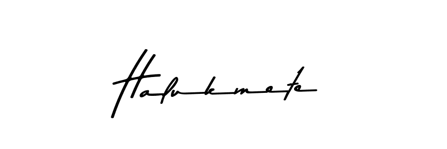 Create a beautiful signature design for name Halukmete. With this signature (Asem Kandis PERSONAL USE) fonts, you can make a handwritten signature for free. Halukmete signature style 9 images and pictures png