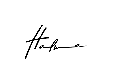 Make a beautiful signature design for name Halwa. With this signature (Asem Kandis PERSONAL USE) style, you can create a handwritten signature for free. Halwa signature style 9 images and pictures png