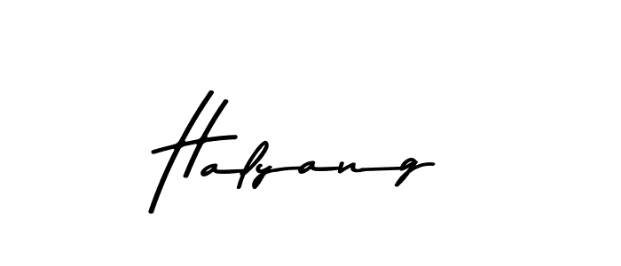 Make a beautiful signature design for name Halyang. Use this online signature maker to create a handwritten signature for free. Halyang signature style 9 images and pictures png
