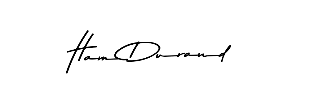 How to make Ham Durand name signature. Use Asem Kandis PERSONAL USE style for creating short signs online. This is the latest handwritten sign. Ham Durand signature style 9 images and pictures png