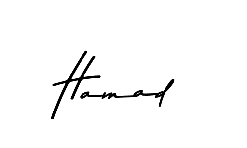 How to make Hamad name signature. Use Asem Kandis PERSONAL USE style for creating short signs online. This is the latest handwritten sign. Hamad signature style 9 images and pictures png