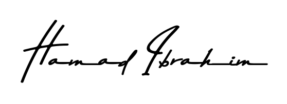 Express your personality with a custom Hamad Ibrahim signature crafted with Asem Kandis PERSONAL USE typography. Free transparent PNG download available. Hamad Ibrahim signature style 9 images and pictures png