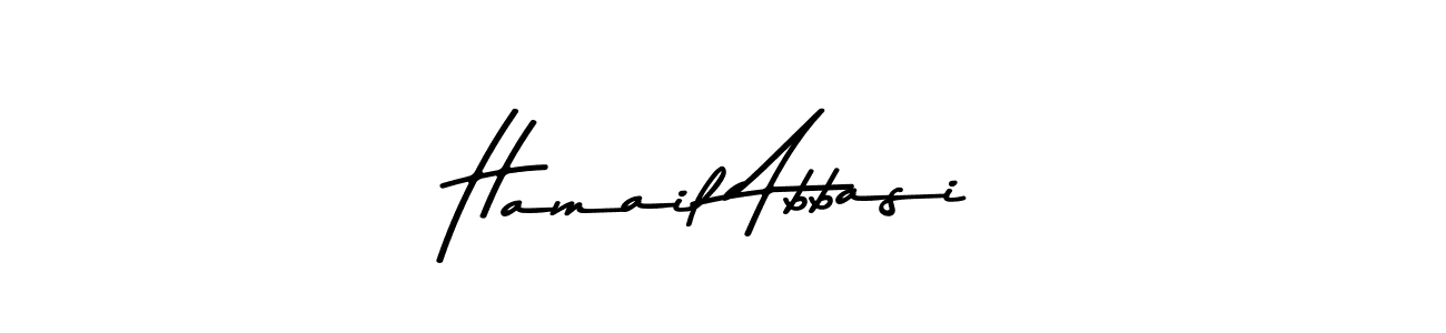 Also You can easily find your signature by using the search form. We will create Hamail Abbasi name handwritten signature images for you free of cost using Asem Kandis PERSONAL USE sign style. Hamail Abbasi signature style 9 images and pictures png