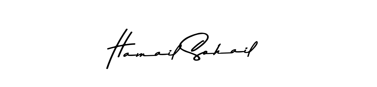 How to make Hamail Sohail name signature. Use Asem Kandis PERSONAL USE style for creating short signs online. This is the latest handwritten sign. Hamail Sohail signature style 9 images and pictures png