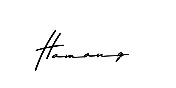 Design your own signature with our free online signature maker. With this signature software, you can create a handwritten (Asem Kandis PERSONAL USE) signature for name Hamang. Hamang signature style 9 images and pictures png