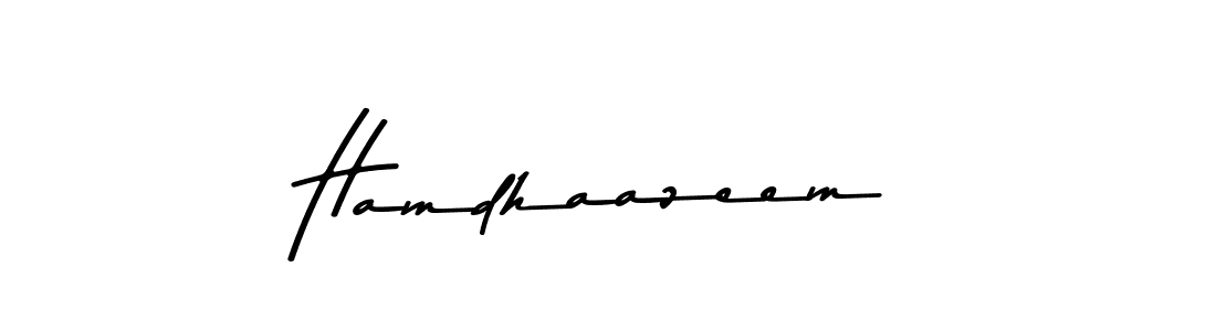 The best way (Asem Kandis PERSONAL USE) to make a short signature is to pick only two or three words in your name. The name Hamdhaazeem include a total of six letters. For converting this name. Hamdhaazeem signature style 9 images and pictures png