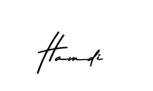 Make a beautiful signature design for name Hamdi. With this signature (Asem Kandis PERSONAL USE) style, you can create a handwritten signature for free. Hamdi signature style 9 images and pictures png