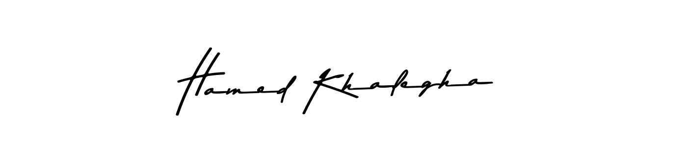 Hamed Khalegha stylish signature style. Best Handwritten Sign (Asem Kandis PERSONAL USE) for my name. Handwritten Signature Collection Ideas for my name Hamed Khalegha. Hamed Khalegha signature style 9 images and pictures png