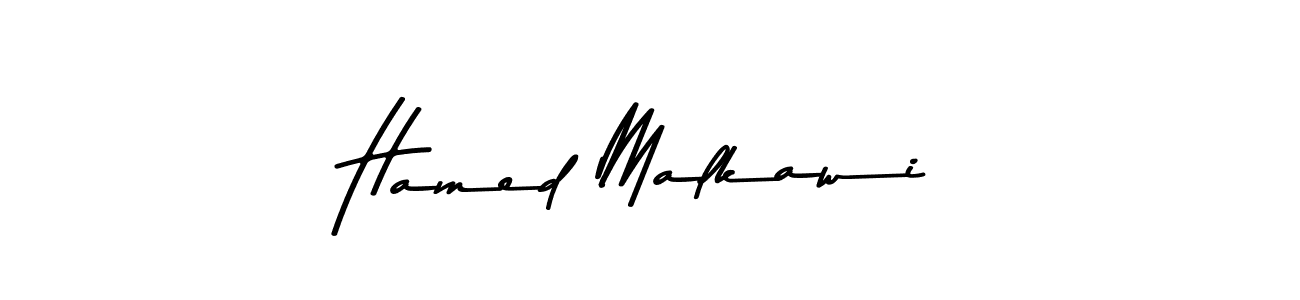 How to make Hamed Malkawi name signature. Use Asem Kandis PERSONAL USE style for creating short signs online. This is the latest handwritten sign. Hamed Malkawi signature style 9 images and pictures png