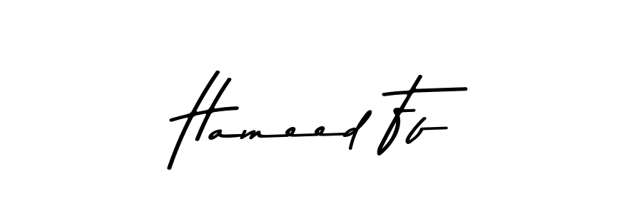 Create a beautiful signature design for name Hameed Ff. With this signature (Asem Kandis PERSONAL USE) fonts, you can make a handwritten signature for free. Hameed Ff signature style 9 images and pictures png