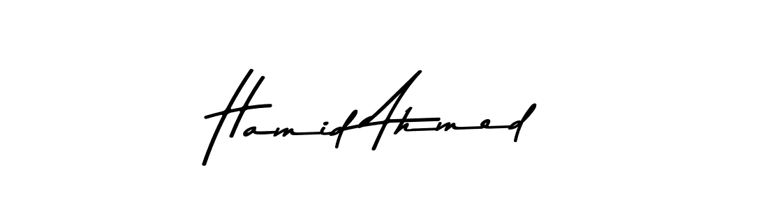 Design your own signature with our free online signature maker. With this signature software, you can create a handwritten (Asem Kandis PERSONAL USE) signature for name Hamid Ahmed. Hamid Ahmed signature style 9 images and pictures png