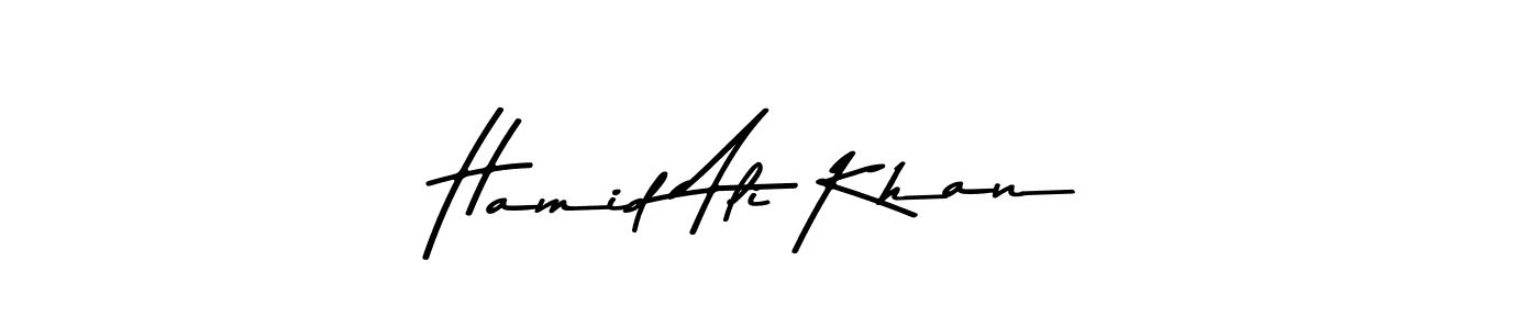 Design your own signature with our free online signature maker. With this signature software, you can create a handwritten (Asem Kandis PERSONAL USE) signature for name Hamid Ali Khan. Hamid Ali Khan signature style 9 images and pictures png