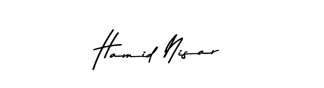 Also You can easily find your signature by using the search form. We will create Hamid Nisar name handwritten signature images for you free of cost using Asem Kandis PERSONAL USE sign style. Hamid Nisar signature style 9 images and pictures png