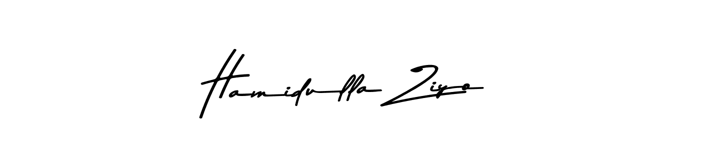 How to make Hamidulla Ziyo name signature. Use Asem Kandis PERSONAL USE style for creating short signs online. This is the latest handwritten sign. Hamidulla Ziyo signature style 9 images and pictures png