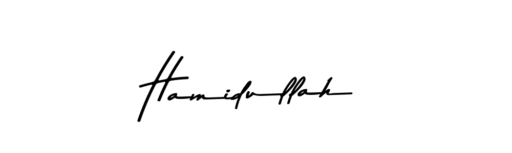 Make a beautiful signature design for name Hamidullah. With this signature (Asem Kandis PERSONAL USE) style, you can create a handwritten signature for free. Hamidullah signature style 9 images and pictures png