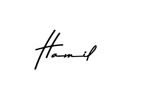 Design your own signature with our free online signature maker. With this signature software, you can create a handwritten (Asem Kandis PERSONAL USE) signature for name Hamil. Hamil signature style 9 images and pictures png