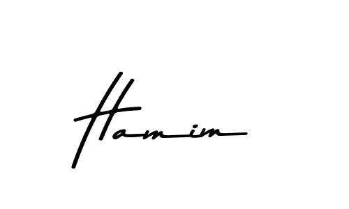 How to make Hamim name signature. Use Asem Kandis PERSONAL USE style for creating short signs online. This is the latest handwritten sign. Hamim signature style 9 images and pictures png