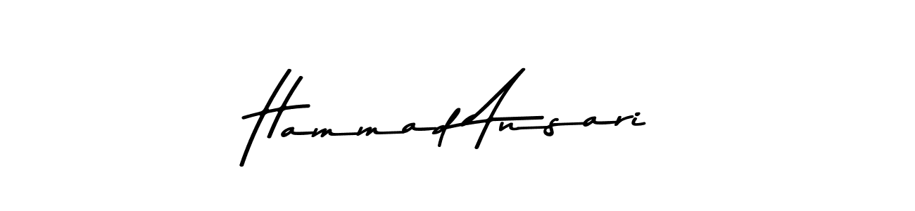 You should practise on your own different ways (Asem Kandis PERSONAL USE) to write your name (Hammad Ansari) in signature. don't let someone else do it for you. Hammad Ansari signature style 9 images and pictures png