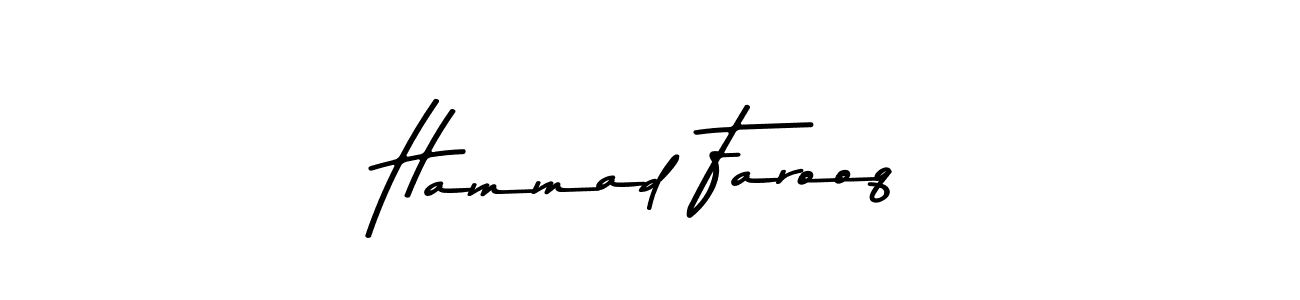 Design your own signature with our free online signature maker. With this signature software, you can create a handwritten (Asem Kandis PERSONAL USE) signature for name Hammad Farooq. Hammad Farooq signature style 9 images and pictures png