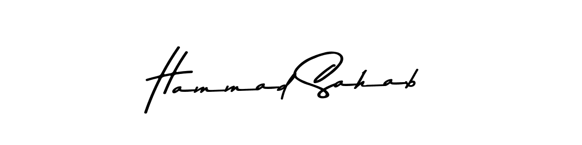 Create a beautiful signature design for name Hammad Sahab. With this signature (Asem Kandis PERSONAL USE) fonts, you can make a handwritten signature for free. Hammad Sahab signature style 9 images and pictures png