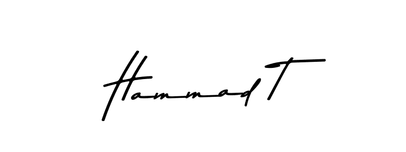 The best way (Asem Kandis PERSONAL USE) to make a short signature is to pick only two or three words in your name. The name Hammad T include a total of six letters. For converting this name. Hammad T signature style 9 images and pictures png