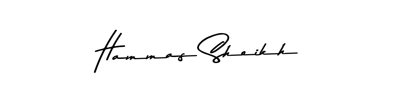 Create a beautiful signature design for name Hammas Sheikh. With this signature (Asem Kandis PERSONAL USE) fonts, you can make a handwritten signature for free. Hammas Sheikh signature style 9 images and pictures png