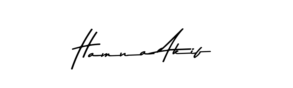 How to make Hamna Akif signature? Asem Kandis PERSONAL USE is a professional autograph style. Create handwritten signature for Hamna Akif name. Hamna Akif signature style 9 images and pictures png