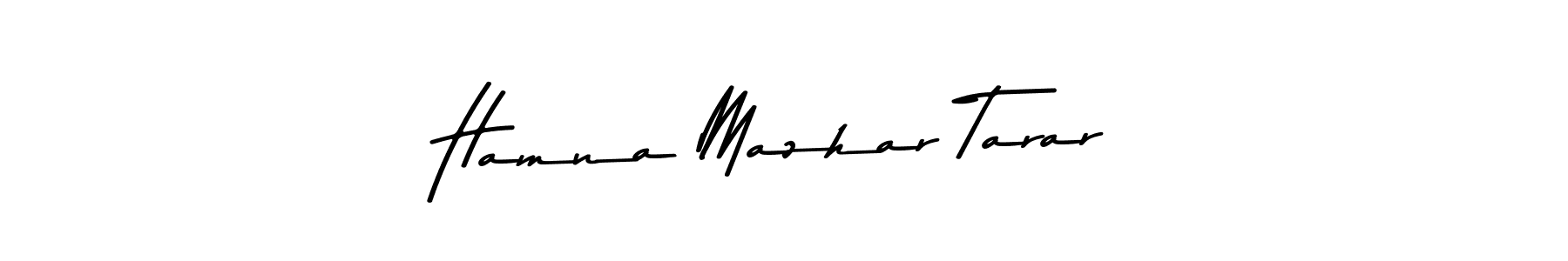 Design your own signature with our free online signature maker. With this signature software, you can create a handwritten (Asem Kandis PERSONAL USE) signature for name Hamna Mazhar Tarar. Hamna Mazhar Tarar signature style 9 images and pictures png