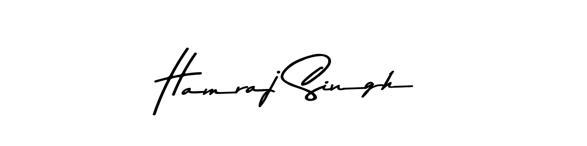 Create a beautiful signature design for name Hamraj Singh. With this signature (Asem Kandis PERSONAL USE) fonts, you can make a handwritten signature for free. Hamraj Singh signature style 9 images and pictures png