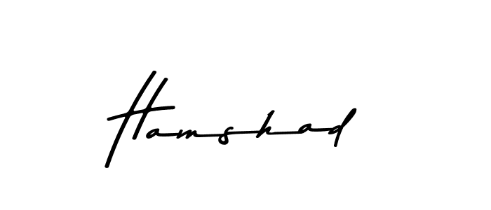 Design your own signature with our free online signature maker. With this signature software, you can create a handwritten (Asem Kandis PERSONAL USE) signature for name Hamshad. Hamshad signature style 9 images and pictures png