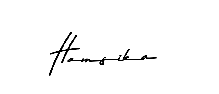 How to make Hamsika signature? Asem Kandis PERSONAL USE is a professional autograph style. Create handwritten signature for Hamsika name. Hamsika signature style 9 images and pictures png