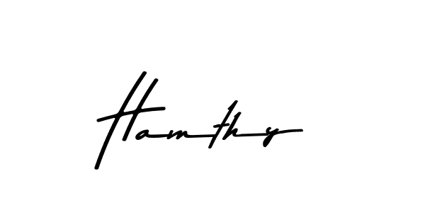 Create a beautiful signature design for name Hamthy. With this signature (Asem Kandis PERSONAL USE) fonts, you can make a handwritten signature for free. Hamthy signature style 9 images and pictures png