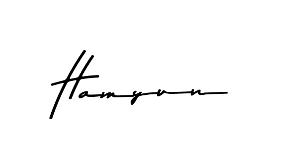 Make a beautiful signature design for name Hamyun. With this signature (Asem Kandis PERSONAL USE) style, you can create a handwritten signature for free. Hamyun signature style 9 images and pictures png