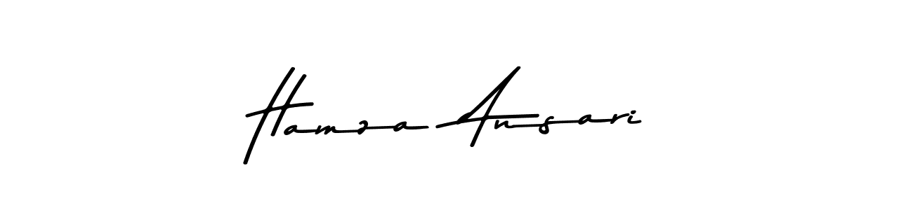 The best way (Asem Kandis PERSONAL USE) to make a short signature is to pick only two or three words in your name. The name Hamza  Ansari include a total of six letters. For converting this name. Hamza  Ansari signature style 9 images and pictures png