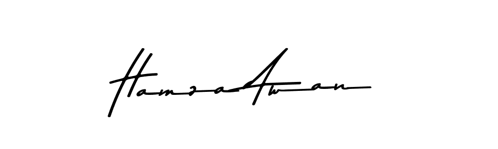 Design your own signature with our free online signature maker. With this signature software, you can create a handwritten (Asem Kandis PERSONAL USE) signature for name Hamza Awan. Hamza Awan signature style 9 images and pictures png