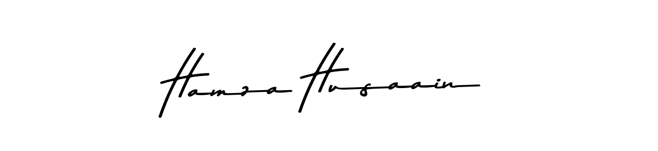 How to make Hamza Husaain name signature. Use Asem Kandis PERSONAL USE style for creating short signs online. This is the latest handwritten sign. Hamza Husaain signature style 9 images and pictures png