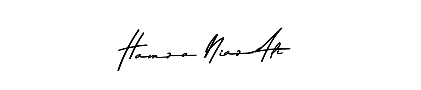 The best way (Asem Kandis PERSONAL USE) to make a short signature is to pick only two or three words in your name. The name Hamza Niaz Ali include a total of six letters. For converting this name. Hamza Niaz Ali signature style 9 images and pictures png