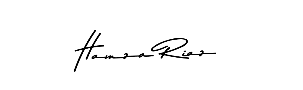 How to make Hamza Riaz name signature. Use Asem Kandis PERSONAL USE style for creating short signs online. This is the latest handwritten sign. Hamza Riaz signature style 9 images and pictures png